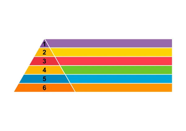 Diseño Carta Infografía Piramidal Presentación Paso Concepto Moderno Información Ilustración — Vector de stock