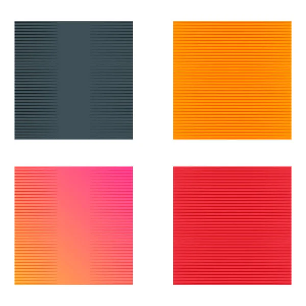 Set Aus Grafischem Webhintergrund Horizontalem Linienschablone Muster Cover Dekor Vektorillustration — Stockvektor