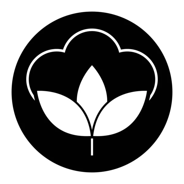 Cotton Organic Icon Clothing Symbol Natural Symbol Web Graphic Vector — Stockvektor