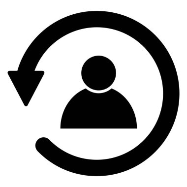 Employee engagement community vector icon, person flat web symbol design vector illustration .