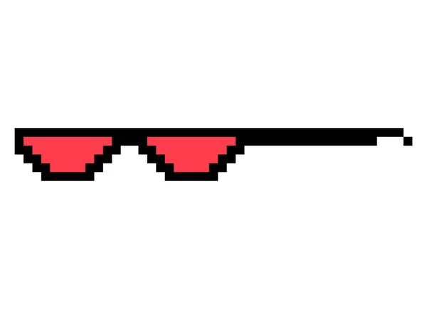 Diversão Retro Pixel Sol Vidro Ícone Estilo Vida Meme Óculos —  Vetores de Stock