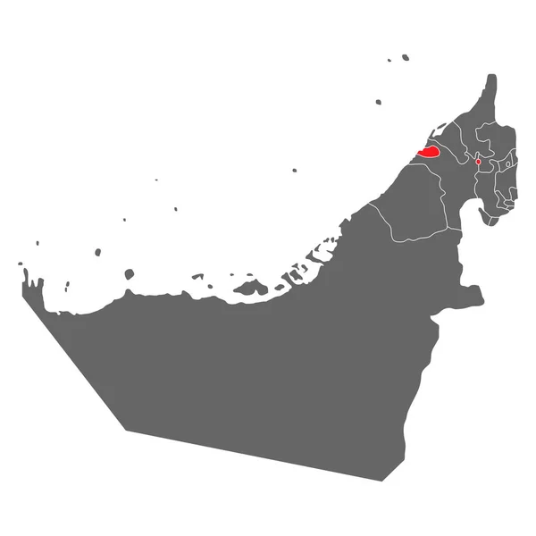 Reino Unido Árabe Emirates Mapa Ajman Geografia Conceito Branco Gráfico — Vetor de Stock