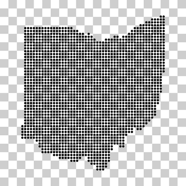 Ohio Kartenform Vereinigte Staaten Von Amerika Flaches Konzept Symbol Symbol — Stockvektor