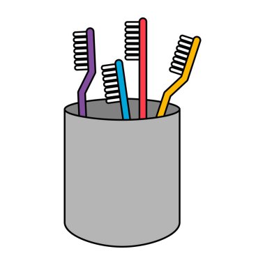 Tooth brush care icon, dental hygiene web sign, health medicine vector illustration .