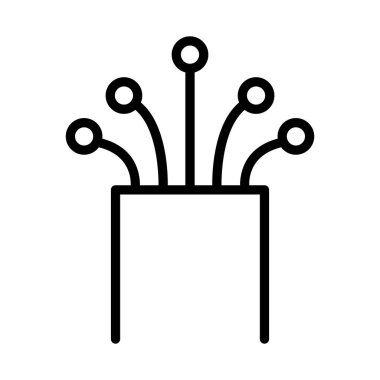 Optik kablo simgesi, teknoloji bilgisi kablo ağı, dijital internet vektör illüstrasyonu .