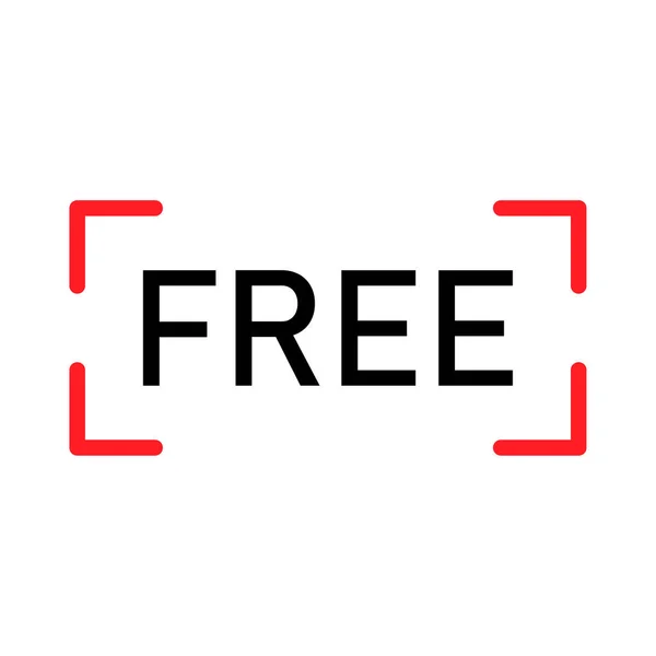 Безкоштовний Знак Веб Кнопка Піктограма Дизайну Етикетки Просування Безкоштовна Бізнес — стоковий вектор
