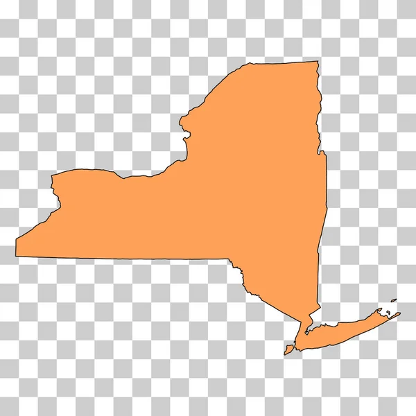 New York Map Shape United States America Flat Concept Icon — Vector de stock