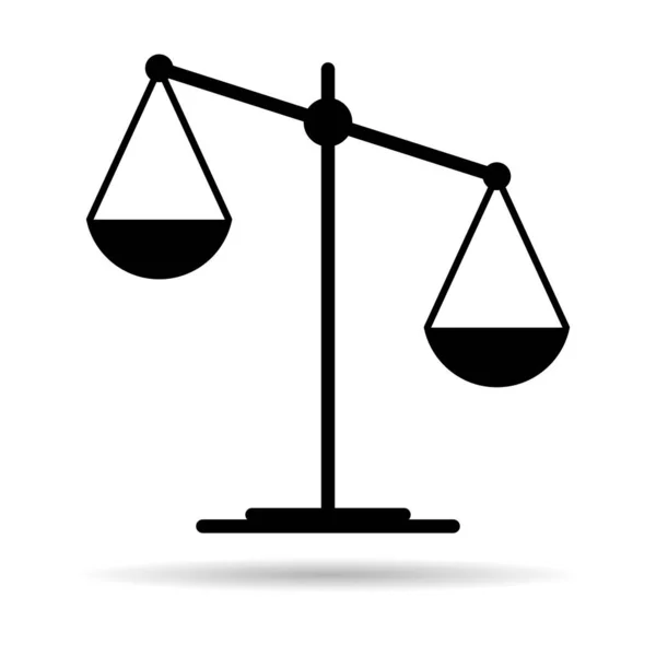 Scale Equal Shadow Icon Lawyer Crime Web Sign Protection Balance — Archivo Imágenes Vectoriales