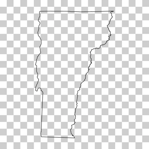 佛蒙特州的地图形状 美国的统一州 平面概念图标符号矢量插图 — 图库矢量图片