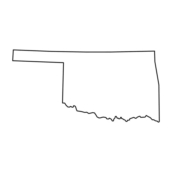 Kształt Mapy Oklahomy Stany Zjednoczone Ameryki Płaskie Pojęcie Ikona Symbol — Wektor stockowy