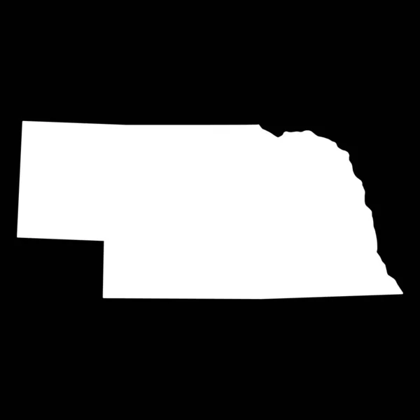 Nebraska Map Shape United States America Flat Concept Icon Symbol — Stockvector