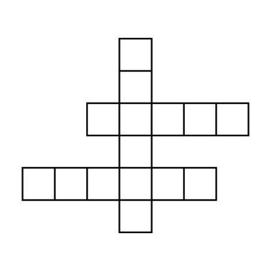 Çapraz bulmaca konsepti simgesi, çapraz kelime grafik sembolü, web düz vektör illüstrasyonu .