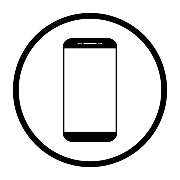 Mobiltelefon Symbol Smartphone Ikon Knapp Chatt Webb Internet Kommunikation Vektor — Stock vektor