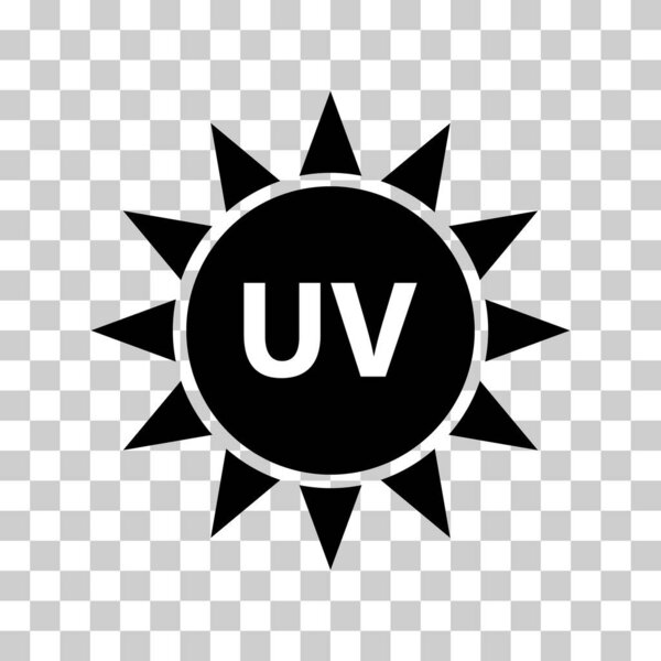 Sun protection factor icon, uv radiation block symbol, sun protect skin vector illustration .