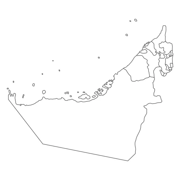 United Arab Emirates Map Icon Geography Blank Concept Isolated Graphic — Stock vektor