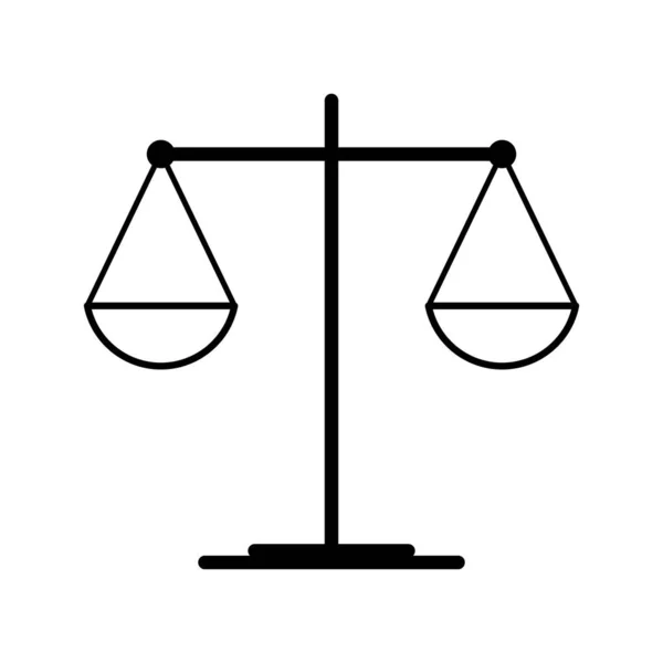 Ícone Escala Igual Advogado Sinal Web Crime Equilíbrio Proteção Ilustração — Vetor de Stock