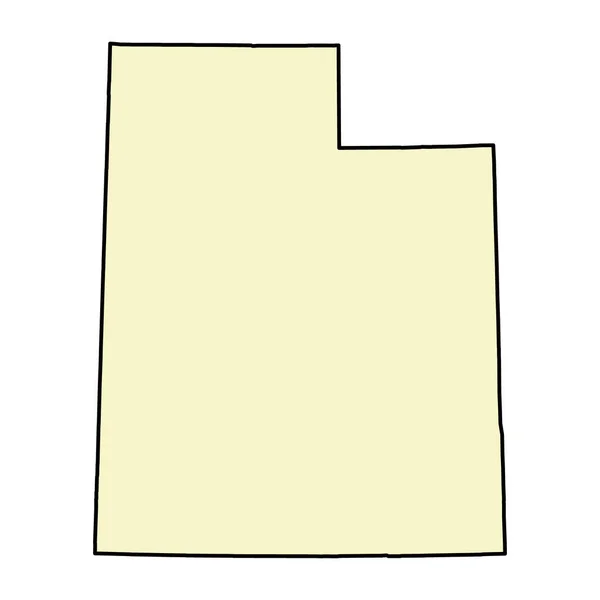 Utah Map Shape United States America Flat Concept Icon Symbol — Wektor stockowy