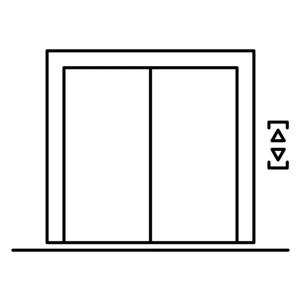 Lift Elevator Icon Graphic Design Entrance Sign Building Doorway Symbol — Stok Vektör