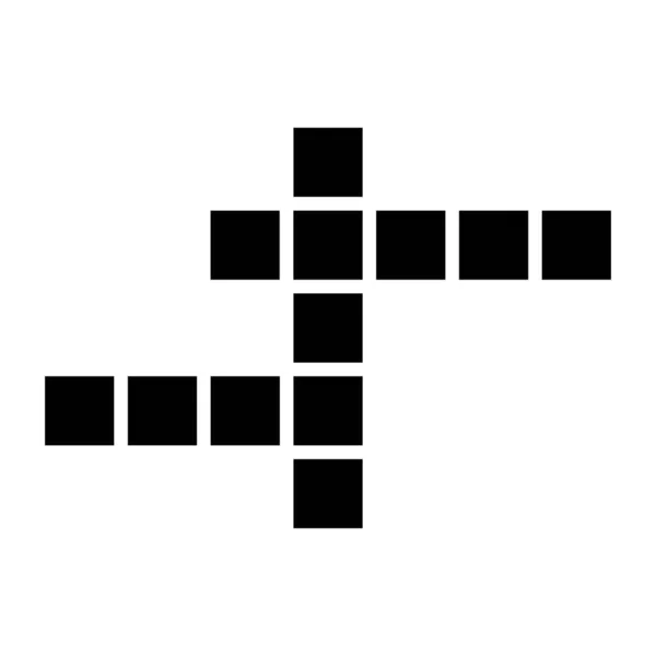 Krzyżówka Pojęcie Ikona Krzyż Słowo Graficzny Symbol Web Płaski Wektor — Wektor stockowy