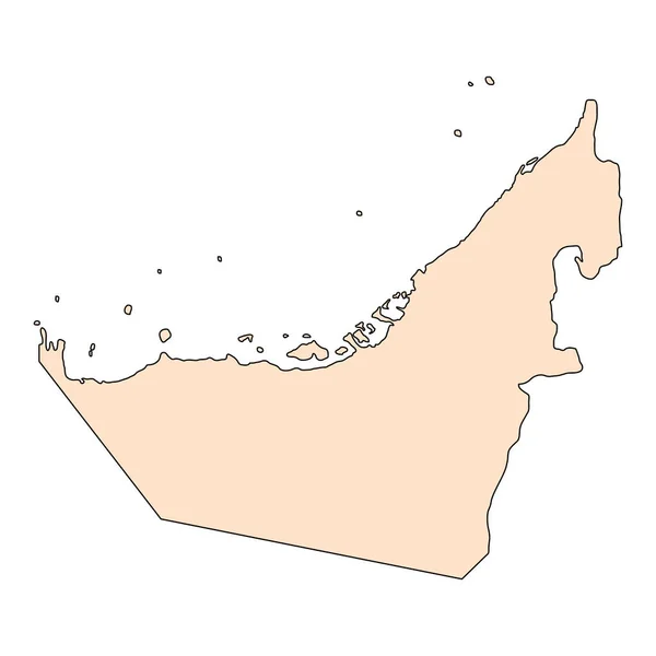 United Arab Emirates Map Icon Geography Blank Concept Isolated Graphical — стоковий вектор