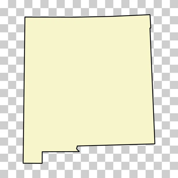新墨西哥州地图 美国的统一州 平面概念图标符号矢量插图 — 图库矢量图片