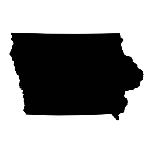 Iowa Landkarte Form Vereinigte Staaten Von Amerika Flaches Konzept Symbol — Stockvektor