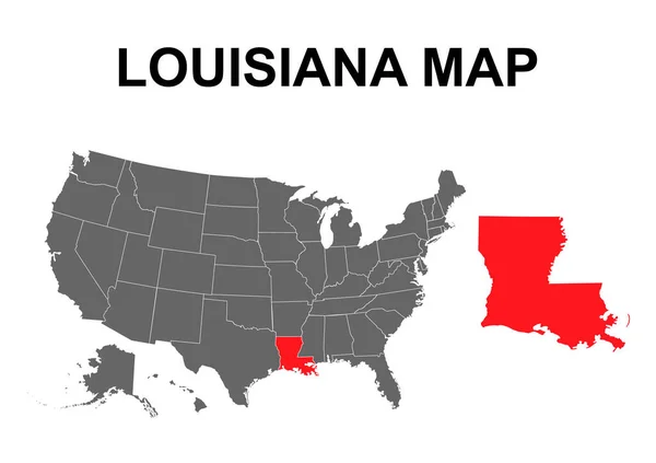 Louisiana Forma Mapa Estados Unidos América Ilustração Vetorial Símbolo Ícone — Vetor de Stock
