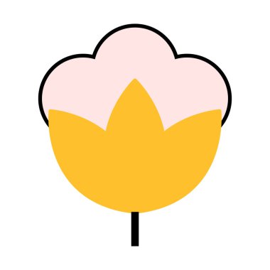 Cotton organic icon, clothing symbol natural symbol, web graphic vector illustration .