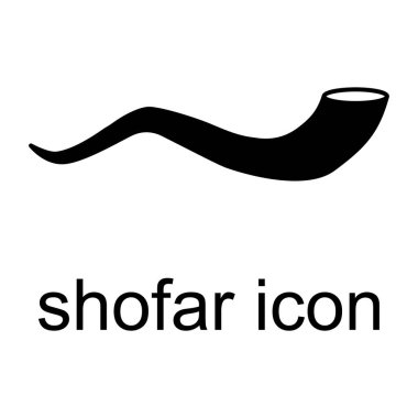 Shofar horn icon, graphic religion design symbol, ritual web sign vector illustration .