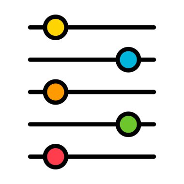 Ses karıştırıcı kontrol simgesi, filtre ses sembolü düğmesi, işaret işareti illüstrasyonunu değiştir .