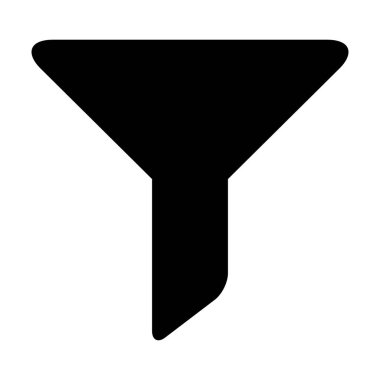 Filtre düğmesi ağ şekli simgesi, düz filtreleme sembolü, huni işareti çizimi .