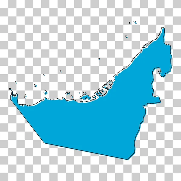 United Arab Emirates Map Icon Geography Blank Concept Isolated Graphic — Vector de stock