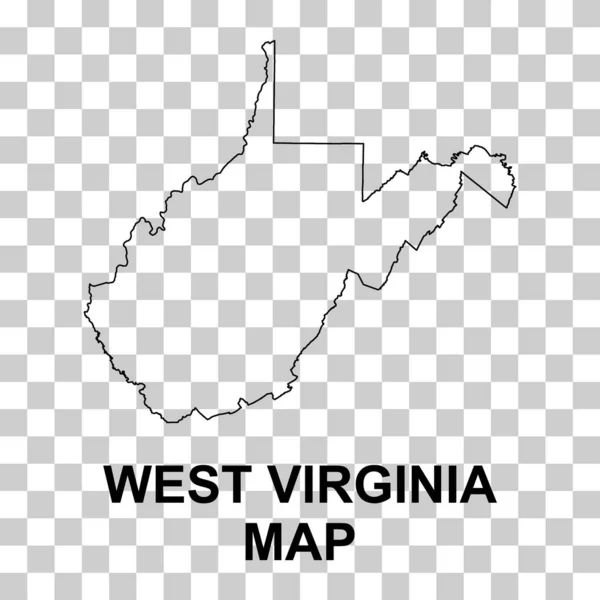 Forme Carte Virginie Occidentale États Unis Amérique Concept Plat Icône — Image vectorielle