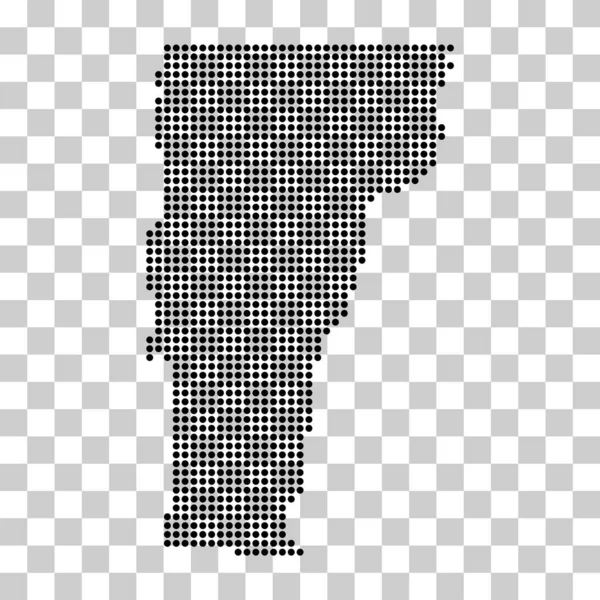Forma Della Mappa Del Vermont Stati Uniti America Concetto Piatto — Vettoriale Stock