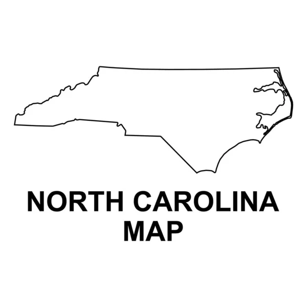 North Carolina Map Shape United States America Flat Concept Symbol — Stock Vector