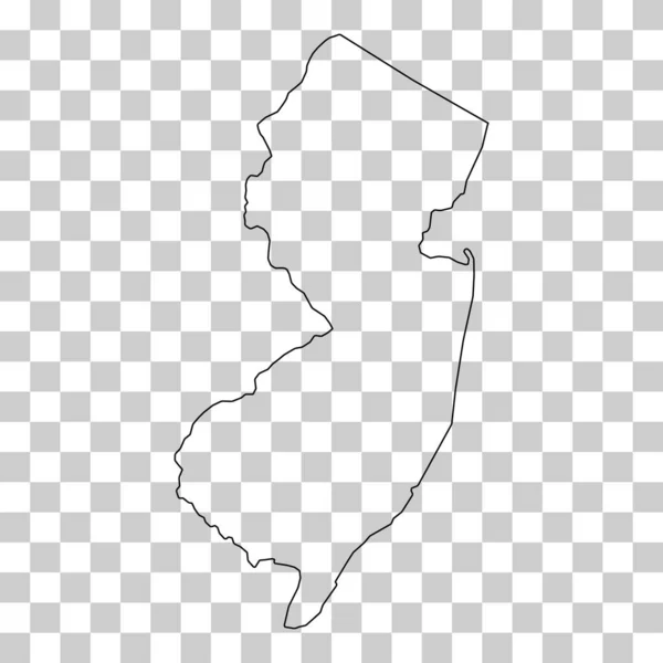 New Jersey Map United States America Flat Concept Icon Symbol — Stockvektor