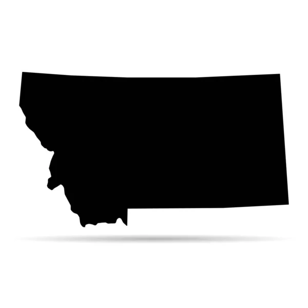 Montana Map Shape United States America Flat Concept Icon Symbol — Stockový vektor