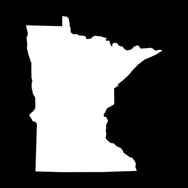 Minnesota Forma Mapa Estados Unidos América Ilustração Vetorial Símbolo Ícone —  Vetores de Stock