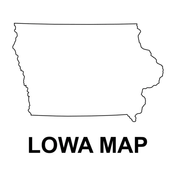 Iowa Forma Mappa Stati Uniti America Concetto Piatto Icona Simbolo — Vettoriale Stock