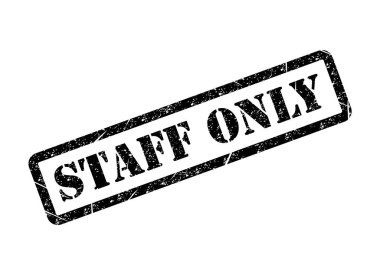 Sadece personel simgesi, tehlike bölgesi sembolü, güvenlik girişi kişi imza vektör ilüstrasyonu .