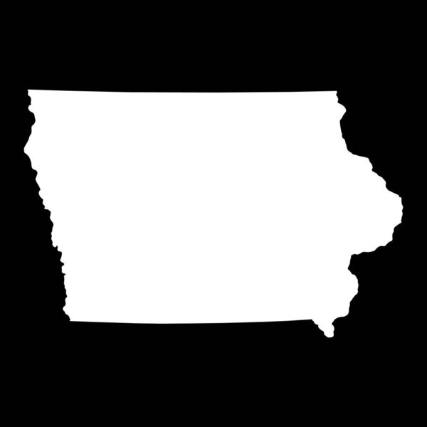 Iowa map shape, united states of america. Flat concept icon symbol vector illustration .