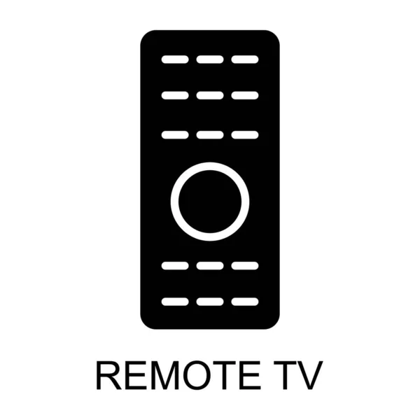 Icono Dispositivo Televisión Remota Señal Televisión Medios Tecnología Control Ilustración — Archivo Imágenes Vectoriales