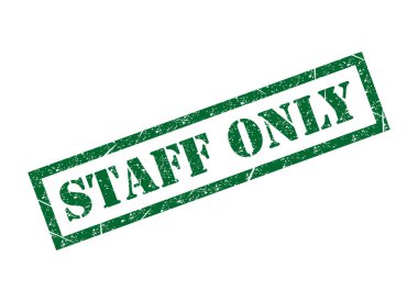 Sadece personel simgesi, tehlike bölgesi sembolü, güvenlik girişi kişi imza vektör ilüstrasyonu .