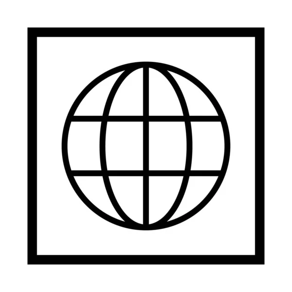 Światowy Symbol Strony Www Ikona Internetu Globus Adresu Strony Internetowej — Wektor stockowy