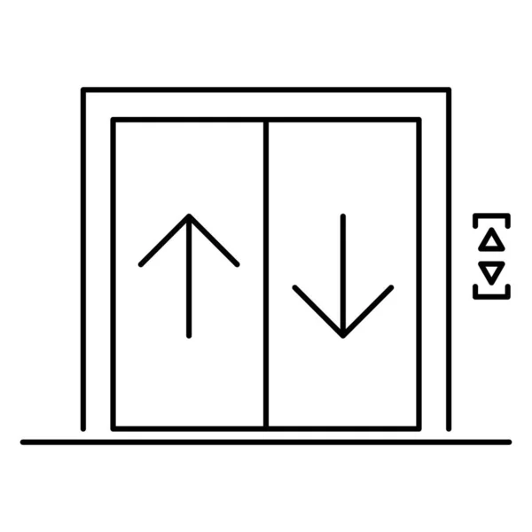 Lift Elevator Icon Graphic Design Entrance Sign Building Doorway Symbol — 스톡 벡터