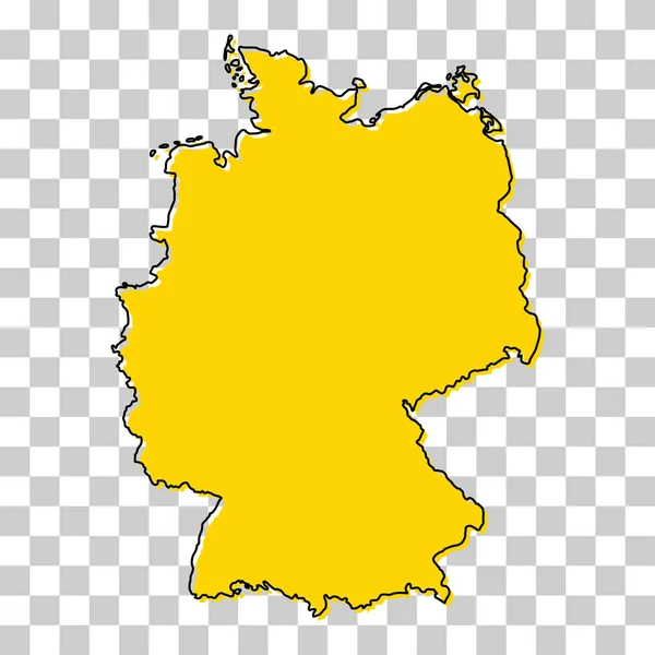 Almanya Harita Simgesi Coğrafi Boşluk Konsepti Izole Edilmiş Grafik Arkaplan — Stok Vektör