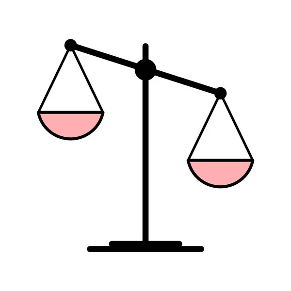 Méretarány Egyenlő Ikon Ügyvéd Bűncselekmény Web Jel Védelmi Egyensúly Izolált — Stock Vector