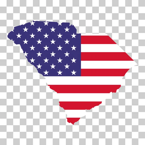 Forma Mapa Carolina Del Sur Estados Unidos América Icono Concepto — Vector de stock