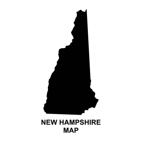 Карта Нью Гэмпшира Соединенные Штаты Америки Иллюстрация Вектора Символов Плоской — стоковый вектор