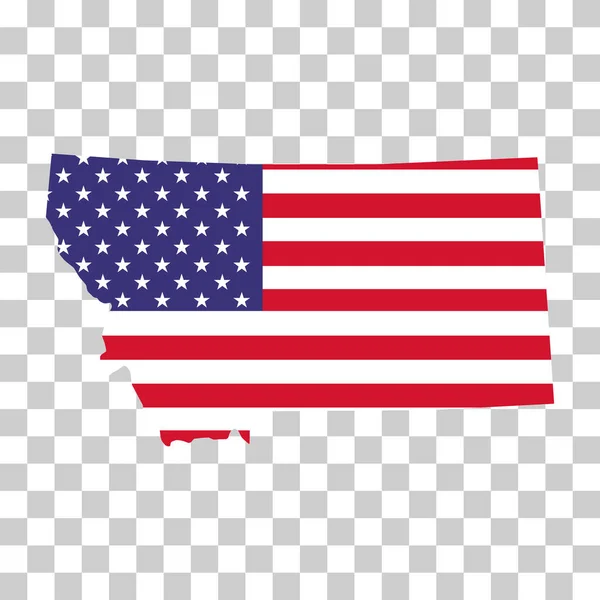 Montana Forma Mapa Estados Unidos América Icono Concepto Plano Símbolo — Vector de stock